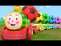 Download Lagu Baby Shark + Wheels on the Bus | Soccer Ball Train Wheels | Fun Kids Song
