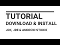 Tutorial Download Install JDK JRE Android Studio