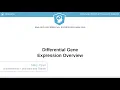 R Tutorial Differential Gene Expression Overview