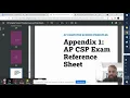 The Exam Reference Sheet 2023 APCSP Exam Prep Study Guide