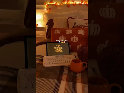 Rainy fall night routine🌧️🧸 #fallvibes #nightroutine #cozynights #rainynight #spookyseason