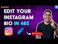 How to EDIT the INSTAGRAM BIO with LINE BREAK in 46 S