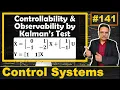 1 Controllability and Observability by Kalman s Test in State Space Analysis
