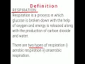 Respiration Definition - Biology