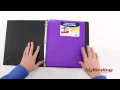 C-Line Two-Pocket Poly Portfolio Folder with Three-Hole Punch