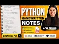 Complete Python Programming Notes Beginners to Advanced By Apna College Python Programming