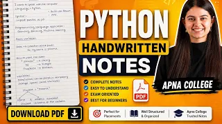 Complete Python Programming Notes Beginners to Advanced By Apna College Python Programming