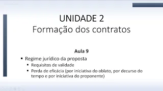 AULA 9   Regime jurídico da proposta