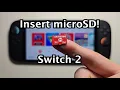 Nintendo Switch 2 How to Insert Micro SD Card
