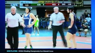 Ebony Ayers championship match taking home 2nd place