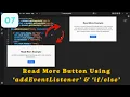 Build a Read More Read Less Button with JavaScript DOM Exploring JavaScript Day 7 ScratchStart