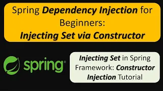 How to Inject Set Collection using Spring dependency injection by constructor Spring Tutorial