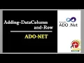 ADO-NET Adding-Data Column-and-Row