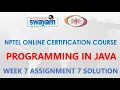 Programming in Java NPTEL Week 7 Assignment 7Solution Jan2021