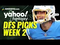 Yahoo Daily Fantasy Football Picks Week 2 NFL DFS Lineups