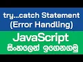 try catch Statement - Error Handling in JavaScript in Sinhala