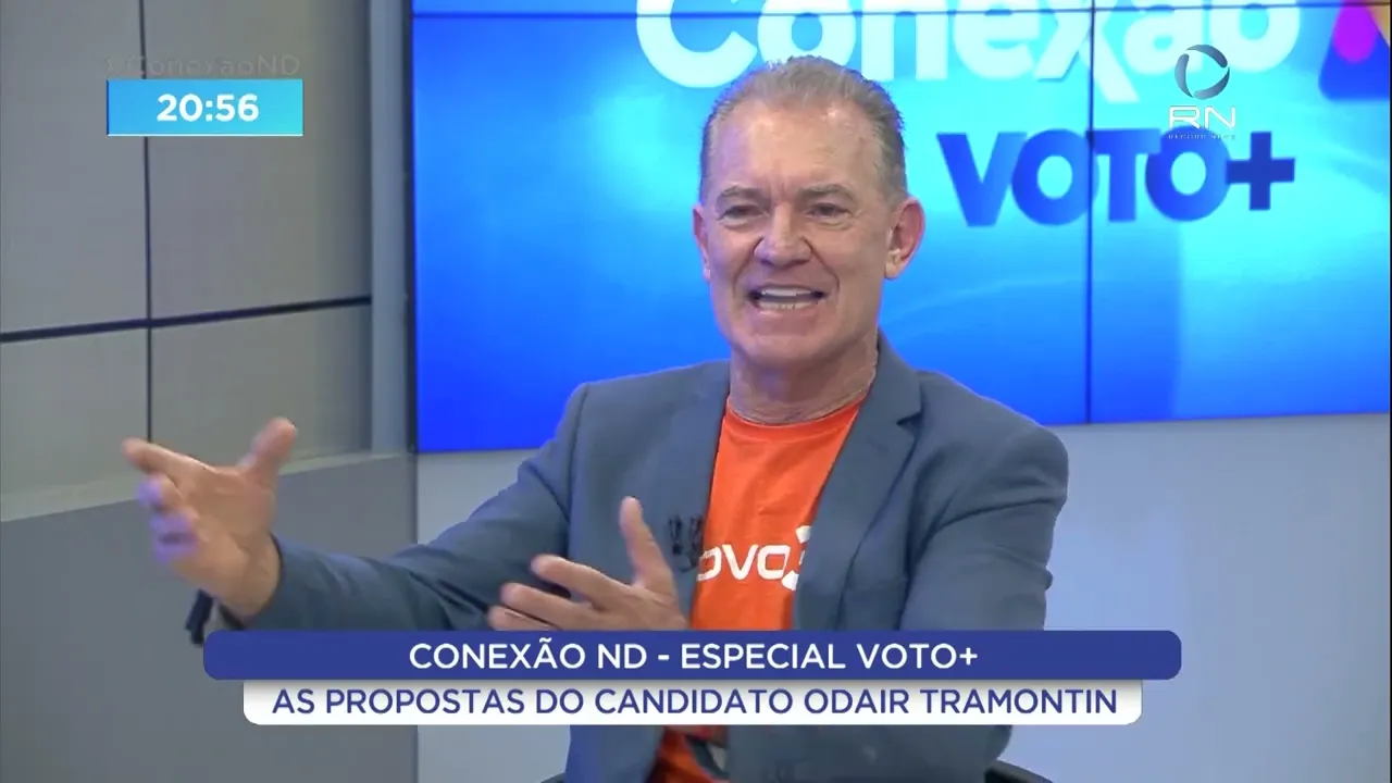 Sabatina Voto+: Odair Tramontin, candidato ao governo de SC, é entrevistado nesta quarta