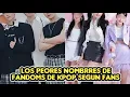 LOS PEORES NOMBRRES DE FANDOMS DE KPOP SEGUN FANS  + NOMBRES BASTANTE CUESTIONABLES