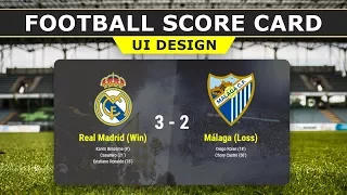 Score Card UI Design - Live Score Card
