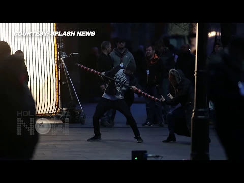 Avengers Infinity War ON SET FOOTAGE | Elizabeth Olsen Shooting Action Scene | Scarlet Witch
