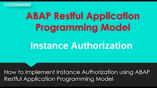 Part 17 ABAP Restful Application Programming Model - Instance Authorization
