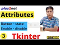 Managing state attribute of buttons to enable or disable along with text in Tkinter P-3