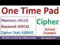 One-Time Pad Cipher Solved Example for Encryption and Decryption in Cryptography Vidya Mahesh Huddar