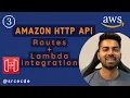 Route Method creation lambda integration - Amazon HTTP API p3