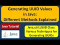 Generating UUID Values in Java Different Methods Explained Java util UUID Class