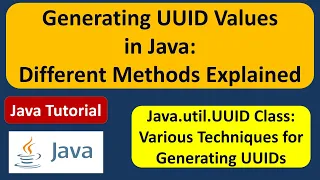 Generating UUID Values in Java Different Methods Explained Java util UUID Class