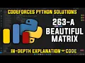 263A Beautiful Matrix Codeforces Python Solutions Explanation Walkthrough