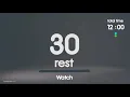 HIIT Timer - Second Intervals 20 min 5 Movements 4 Rounds