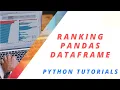 How to Rank Pandas Data Frame Rows and Columns in Jupyter Python Pandas Basics tutorial
