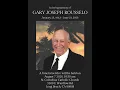 Gary Joseph Rousselo Funeral Mass August 7th 2026 10 30 AM