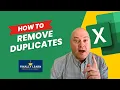 Remove Duplicate Names In Excel In Seconds