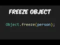 How to Freeze Objects in JavaScript