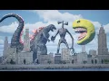 Siren Head VS Pacman And Godzilla Full Version 3DCG