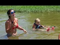 Catfish Noodling 7 Year Old Girl Catches Huge Blue Cat