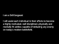 The Drill Sergeant Creed