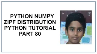 Python NumPy Zipf Distribution Zipf s Law Python Programming Probability tutorial 80
