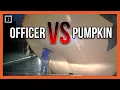 Lagu The Blob! Giant Inflatable Pumpkin “Consumes” Police Officer Trying to Move It Out of the Street