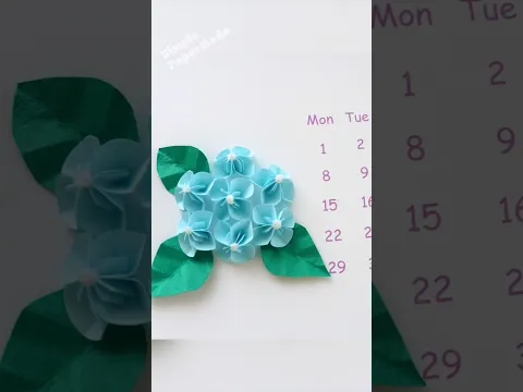 クラフトパンチで簡単！紫陽花のペーパーフラワー #ハンドメイド #diycrafts #6月