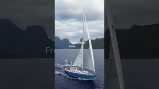 Roll Out! (the jib and of the country) #sailing #travel #drone