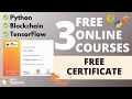 Free Python Blockchain TensorFlow courses with Certificate LetsUpgrade Free Courses