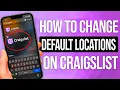 How To Change Default Locations On Craigslist Quick Easy