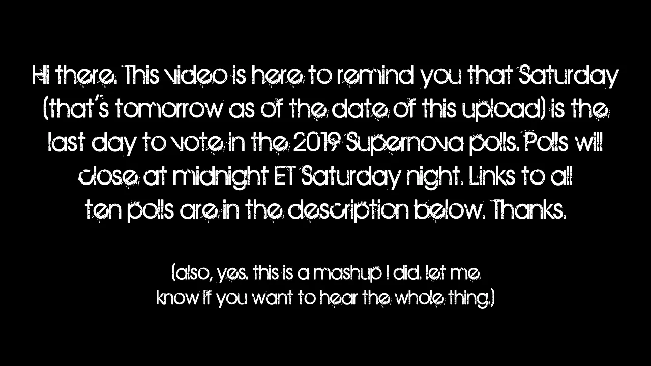 CCL Supernova 2019 Polls Close Saturday Night! [Links in description]