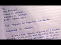 Perfect Application for Migration Certificate - College Approval Guaranteed