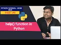 Help function in Python HINDI Python Tutorial