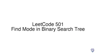 LeetCode 501 Find Mode in Binary Search Tree