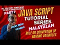 Part 7 JAVA SCRIPT Malayalam Tutorial Rule Or Convention Of Naming Variables JS From Zero To Hero
